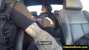 Gorgeous ebony babe screwed by a cop