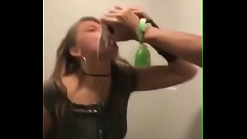 girl gets a headache with one beer