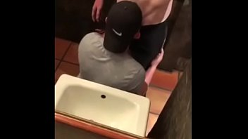 Bareback Gay Muscle Hunk Sucking Random Strangers Cock In Public Bathroom Toilets Deep Throat Fuck