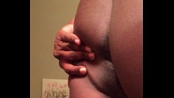 Black girl showing off pussy and asshole
