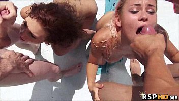 College pool party turns into orgy Bianca B, Sasha Summers 5