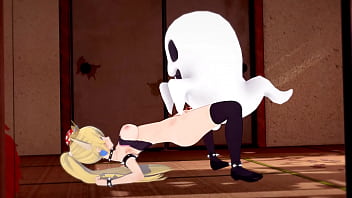 Boo ghost penetrates Bowsette - Super Mario Universum