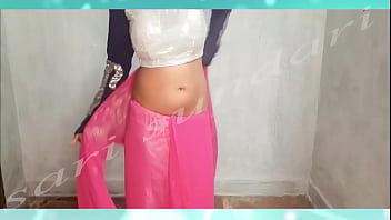 saree desi ultra low waist sari